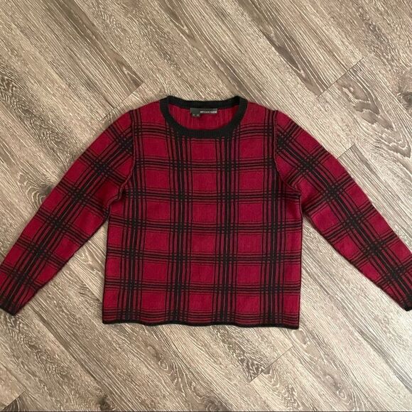 360 Cashmere Paloma Plaid Cashmere Sweater - Picture 2 of 6